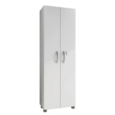Imagem de Armário Multiuso Londres - 187x60cm 2 Portas Branco Com Chave