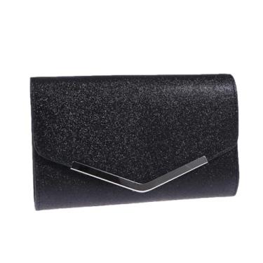 Imagem de Baluue Bolsa de Mão Feminina Envelope Clutch Com Corrente Removível, Bolsa de Mão Brilhante Com Patente para Festa de Casamento Formal, Coquetel, Baile, Bolsa de Ombro Transversal