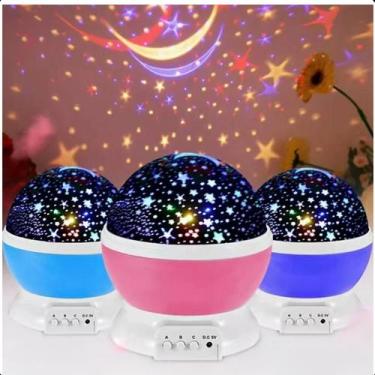 Imagem de Luminária Galaxy 360º Rosa Compacta Infantil Linda - ASAF