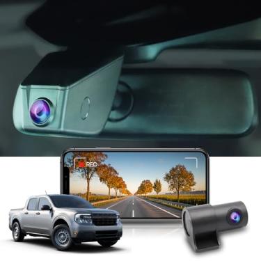 Imagem de Fitcamx Câmera frontal 4K + traseira 1080P para Ford Maverick 2022-2025 (com sensor de chuva), estilo de fábrica OEM, vídeo HD duplo, WiFi e aplicativo integrados, gravação em loop, sensor de colisão