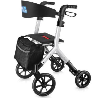 Imagem de Rollator Walker WALK MATE para idosos de 1,60 a 2,10 m de altura