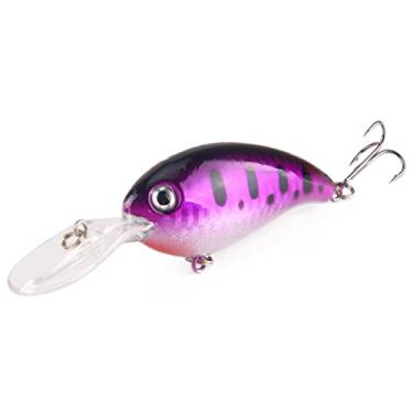 Imagem de ZZTWER 1 Isca de pesca de manivela 10 cm 14 g Isca rígida artificial para robalo, lúcio, pesca marítima