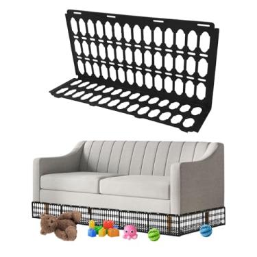 Imagem de AIHOME Bloqueador sob o sofá pacote com 10, bloqueador embaixo da cama evita brinquedos e animais de estimação embaixo dos móveis, ideal para sala de estar, quarto, sala de jogos (plástico preto)