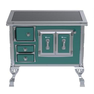 Imagem de Fogão a Lenha GII N 1 Sec Xviii Premium Turquesa Saida Direita