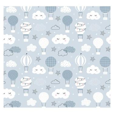Imagem de Papel de Parede Adesivo Infantil Nuvens Balão Bebe Quarto Menino - 604