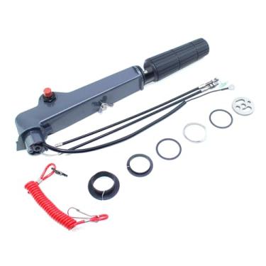 Imagem de Conjunto de direção do manípulo do acelerador 63V-42111-01-4D com cabo para motor de popa Yamaha 2 tempos 9,9HP 15HP acessório de motor