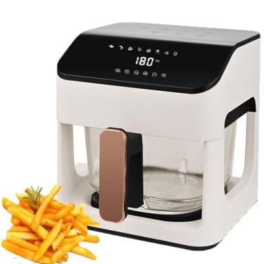 Imagem de Air Fryer grande,visualização panorâmica de 360 ​​graus,tempo inteligente de 1 a 60 minutos,ajuste de temperatura de 80 °C a 200 °C para assar,assar,desidratar e deixar crocante