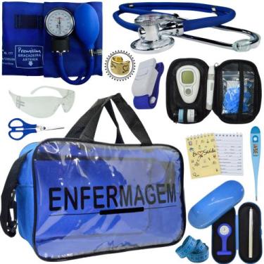 Imagem de Kit Enfermagem Cores Bolsa Top Premium + Medidor Glicose - Love Saude,
