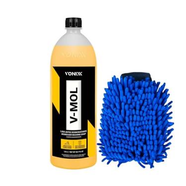 Imagem de Kit Lavagem Automotiva Shampoo V-mol Vonixx Luva Microfibra