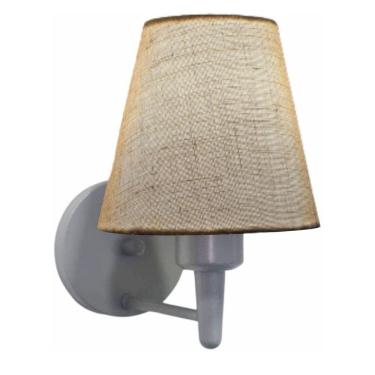 Imagem de Arandela Parede Vivare Md-2004 Cinza Cúpula Em Tecido - Bivolt Cinza-rustico-bege 127-220v