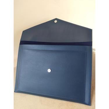 Imagem de Pasta A4 para Documentos e Caderneta de Vacinação, Sintético, Azul, 27 x 19,5 cm