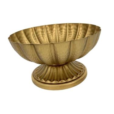 Imagem de Generic Vaso de metal arranjo floral presente vaso de flores compota pedestal planta decoração de mesa para casa sala de estar estante, Style C