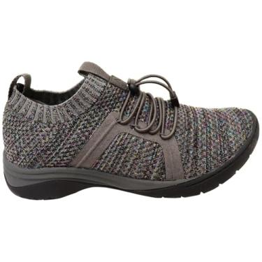 Imagem de Nurse Mates Align Torri Shoes | Palmilha ortopédica ergonômica | Cabedal de tecido de malha | Estabilidade e conforto de suporte | Antiderrapante, Brilho cinza, 7 US