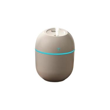 Imagem de Umidificador De Ar Pequeno Ultrassonico Tipo Madeira – Ar Difusor Eletrico, Design Vaso Com Luzcolorido, Aromatizador(Egg)