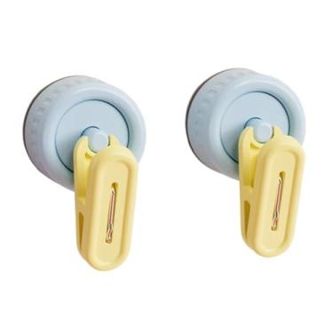 Imagem de ArrErr Pacote com 2 ganchos de sucção para porta de chuveiro, grampos sem broca, pequenos grampos de sucção de chuveiro, suporte de toalha para banheiro, cozinha, vidro, porta, espelho, azulejo