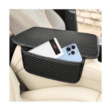 Imagem de BESULEN Capa de console central de carro, capa de caixa de assento de apoio de braço de veículo à prova d'água com 2 sacos de armazenamento, acessórios de protetor de braço interno automotivo