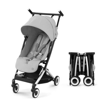 Imagem de Carrinho de Bebê Ultracompacto com Suspensão Suave e Reclinação Ajustável com Uma Mão, Cybex Libelle, Cinza Neblina