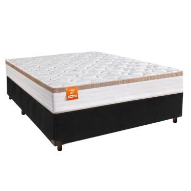 Imagem de Cama Box + Colchão Casal Molas Ensacadas Isis Real Inducol