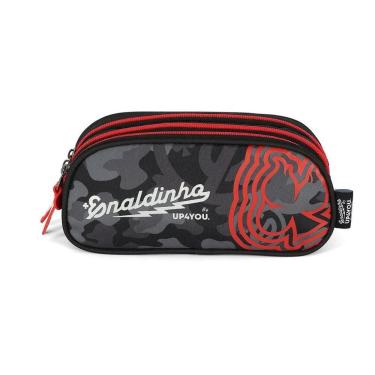 Imagem de Estojo Escolar Triplo Luxcel Up4You By Enaldinho Preto