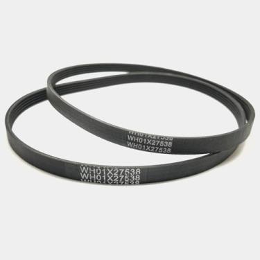 Imagem de WH01X27538 Correia de acionamento de arruela para GE - Correias de substituição para peças de máquinas de lavar Hotpoint PS12299369, AP6328256, 4587903, 290D1101P005 (correia preta 2)