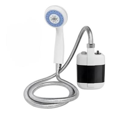 Imagem de Chuveiro Portátil USB Recarregável, À Prova D'Água, com Mangueira 1.5m, Bateria 2200mAh, Fluxo 5L/min, para Camping, Pets, Praia e Viagens