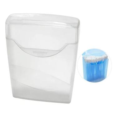 Imagem de 2X Estojo Porta Cotonete Hastes Flexíveis Cor Transparente