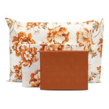 Imagem de Lençol Solteiro 3pçs Elástico Estampado Percal 180 Fios 2025 - Bem Me 