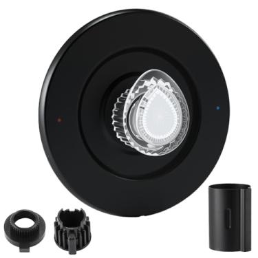Imagem de Kit de acabamento de chuveiro preto fosco, compatível com válvula Moen T2901 Gibson Posi-Temp para cartucho 1222 e alça única de banheira/chuveiro, kit de acabamento de válvula de chuveiro com botão