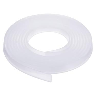 Imagem de YOKIVE Acabamento de borda de canal U de borracha transparente, tira de vedação de porta de silicone com ranhura de 3/81.3 cm, adequada para borda de 1/40.6 cm-3/81.3 cm | Protetor de borda de metal
