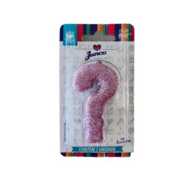 Imagem de Vela aniversario interrogação rosa - Junco