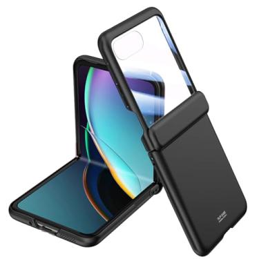 Imagem de YQODSZ Capa para Motorola Razr+ Plus 2023 com proteção de dobradiça, protetor de tela embutido, capa protetora para celular Moto Razr Plus cobertura total fina rígida PC para Motorola Razr Plus 2023