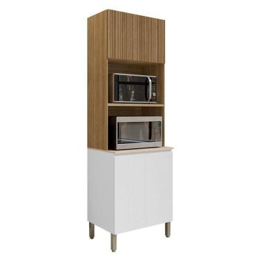 Imagem de Armário Paneleiro Art 6007 Duplo Forno Freijó ártico Riscatto - Kits Paraná