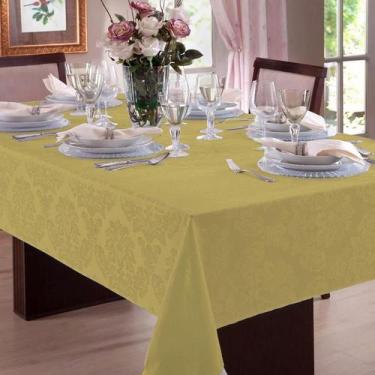 Imagem de Toalha de Mesa Quadrada Jacquard Admirare 8 Lugares, Gold