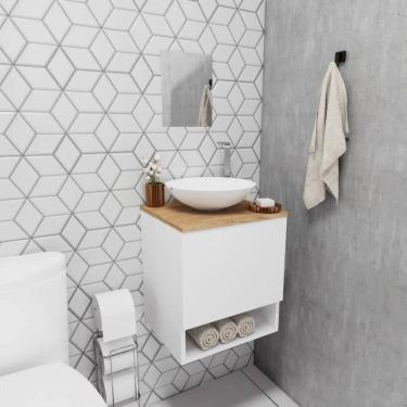 Imagem de Gabinete Armario Para Banheiro Com Cuba E Branco/Hanover