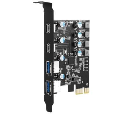 Imagem de 4 Ports PCI-E to USB 3.0 Expansion Card (2 USB Type-A and 2 USB Type-C Ports), Internal Converter PCI Express Expansion Card for Desktop PC Card, Support WindowsXP/7/8/10 and MAC OS