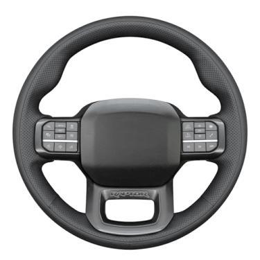 Imagem de MEWANT Capa protetora de volante de carro estilo 3D costurado à mão para Ford F-150 (Raptor) 2021-2023 acessórios de volante Ford F-150 (Raptor)