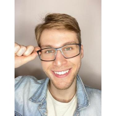 Imagem de Armação De Óculos Para Grau Masculino Retangular Bulgária - Palas Eyew