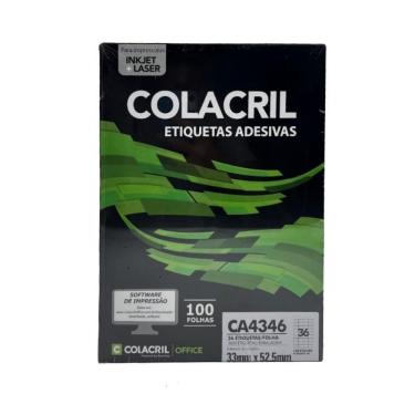 Imagem de Etiqueta Adesiva Colacril A4 Ca4346 33X52,5Mm Cx/100 Fls