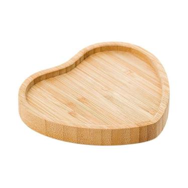 Imagem de Petisqueira Coração Em Bambu Marrom