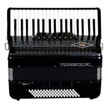 Imagem de Acordeon todeschini yw870 37 teclas e 80 baixos preto c/ bag