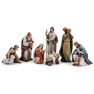 Imagem de Joseph's Studio por Roman – Conjunto de presépio de 7 peças, inclui Sagrada Família, Reis Magos e Pastor, 24 cm A, Resina e Pedra, Figuras Decorativas, Coleção, Durável, Longa Duração