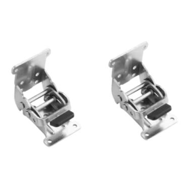 Imagem de Fxzqgnh 2 Suportes Dobráveis, Dobradiças com Travamento Automático, 0/90/180 Graus, com Fechamento Por Parafuso, Suporte Extensível para Pés de Mesa E Cama, Prata, Tamanho real