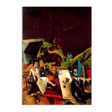 Imagem de Zeichn8u Pôster Max Ernst Excursões Famosas Reproduções de Pinturas Famosas Surrealismo Arte de Parede Tela Max Ernst Decoração de Parede para Presentes de Sala de Estar 100 x 70 cm Pôster