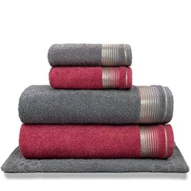 Imagem de Kit 5 Algodão | Gigante, Rosto E Piso | Super Macias E Absorventes(GRIS+TERRACOTA)