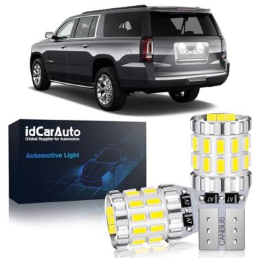 Imagem de idCarAuto Lâmpadas LED 194 168 2825 W5W T10 pacote com 2 – 6000K branco, 3030 chips, luzes de substituição interior/exterior do carro (para GMC Yukon (2015-2023))