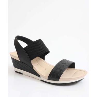 Imagem de Sandália Feminina Plataforma Modare Preto-18281, 37, Preto