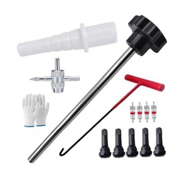 Imagem de Mqetly Ferramenta para troca rápida de válvula de pneu, núcleo da haste da válvula, kit de ferramentas de substituição rápida para caminhões, Style C