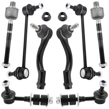 Imagem de YMAUGP Barra oscilante dianteira e traseira + Extremidade da haste de direção interna e externa dianteira para Hyundai Sonata 1999-2005 XG350 2002-2005 XG300 2001 ES3629 ES3630 EV428 K90369 K90370