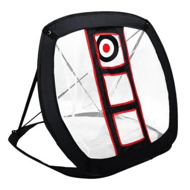 Imagem de Colaxi Rede de treino de golfe para chipping, ideal para prática de precisão e swing, para uso interno e externo. Fácil de montar. Acessório para golfe. Alvo, Branco