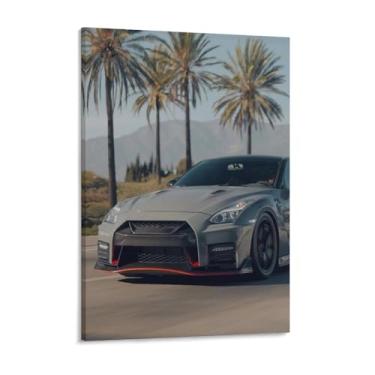 Imagem de HouLaiZhe Rush Mod R35 Jdm Carro Palmeira Cartazes Tela Estética Sala Decoração de Parede Impressões Galeria Sala Decoração de Parede para Quarto Sala de Estar Escritório 18 x 24 polegadas (45 x 60 cm